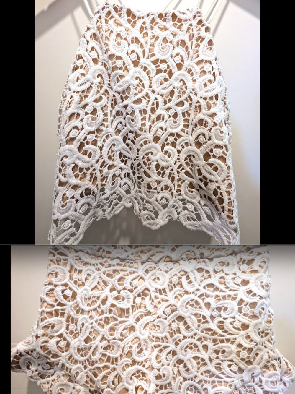 DO+BE Lace-Covered Top & Shorts Set Size M